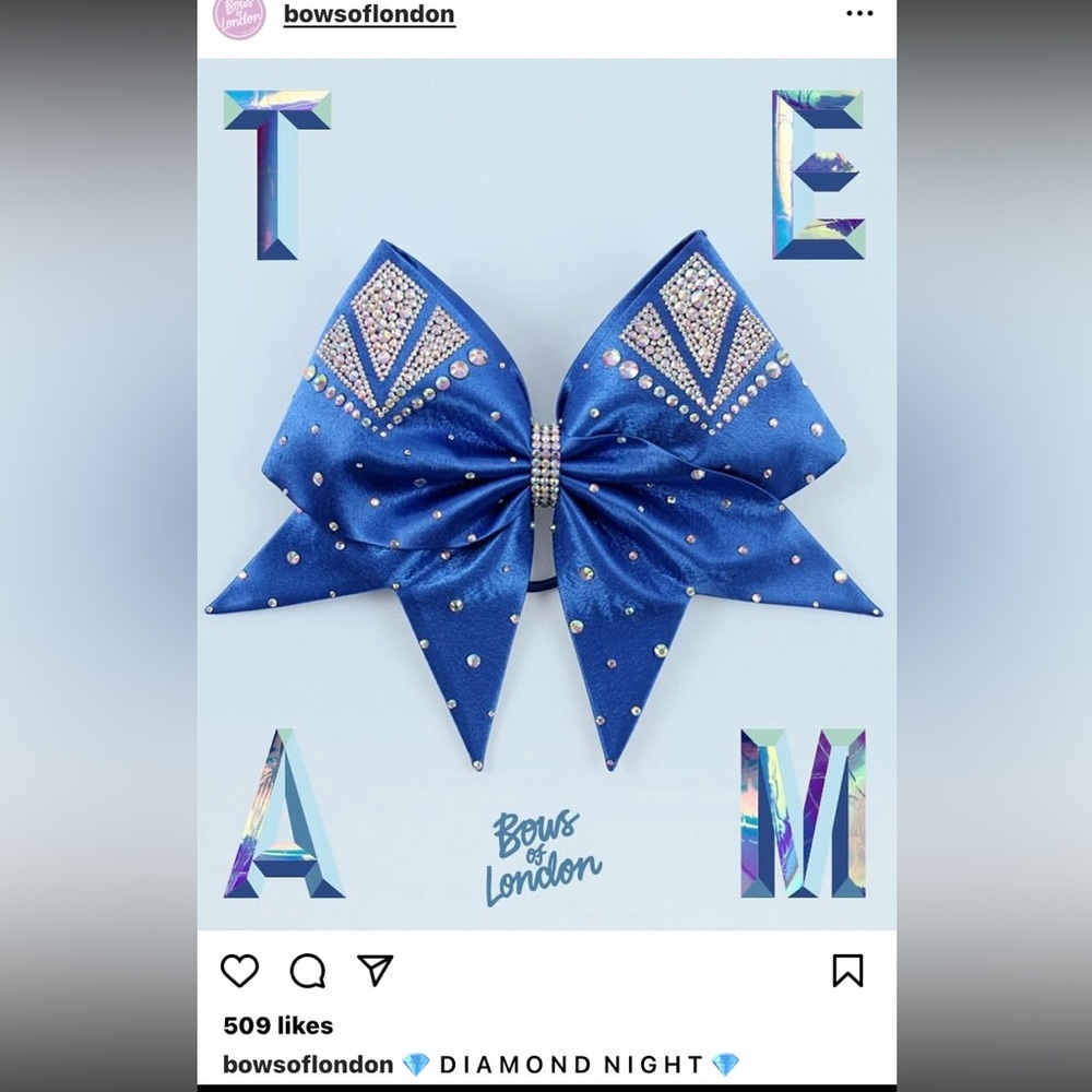 “Diamond Night” Bows of London Cheer Bow